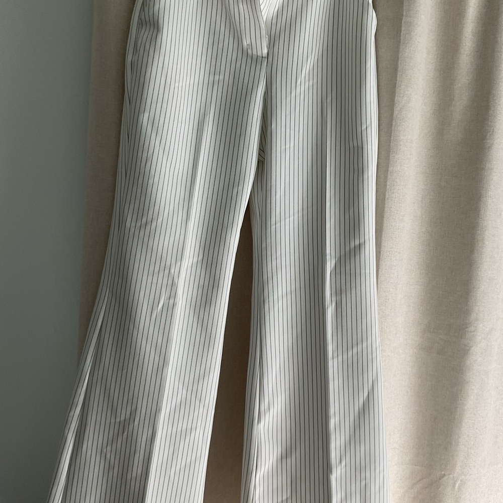 Express White Pinstripe Wide Leg Pants